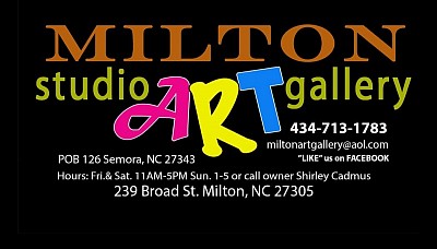 MILTON STUDIO ART GALLERY. business card