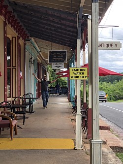 Commercial Row, home to several locally owned unique stores