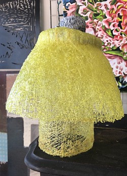 S Cadmus 3D pen Lampshade 14”X 15” iridescent filaments