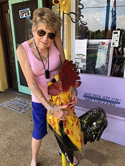 Ann and her rooster!