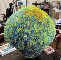 Earth Orb, 3D pen, accepted into the Craftforms 2025 International, cadmus